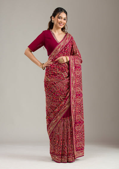Rama Green Zariwork (Gold) Cotton Unstitched Salwar Suit-koskii