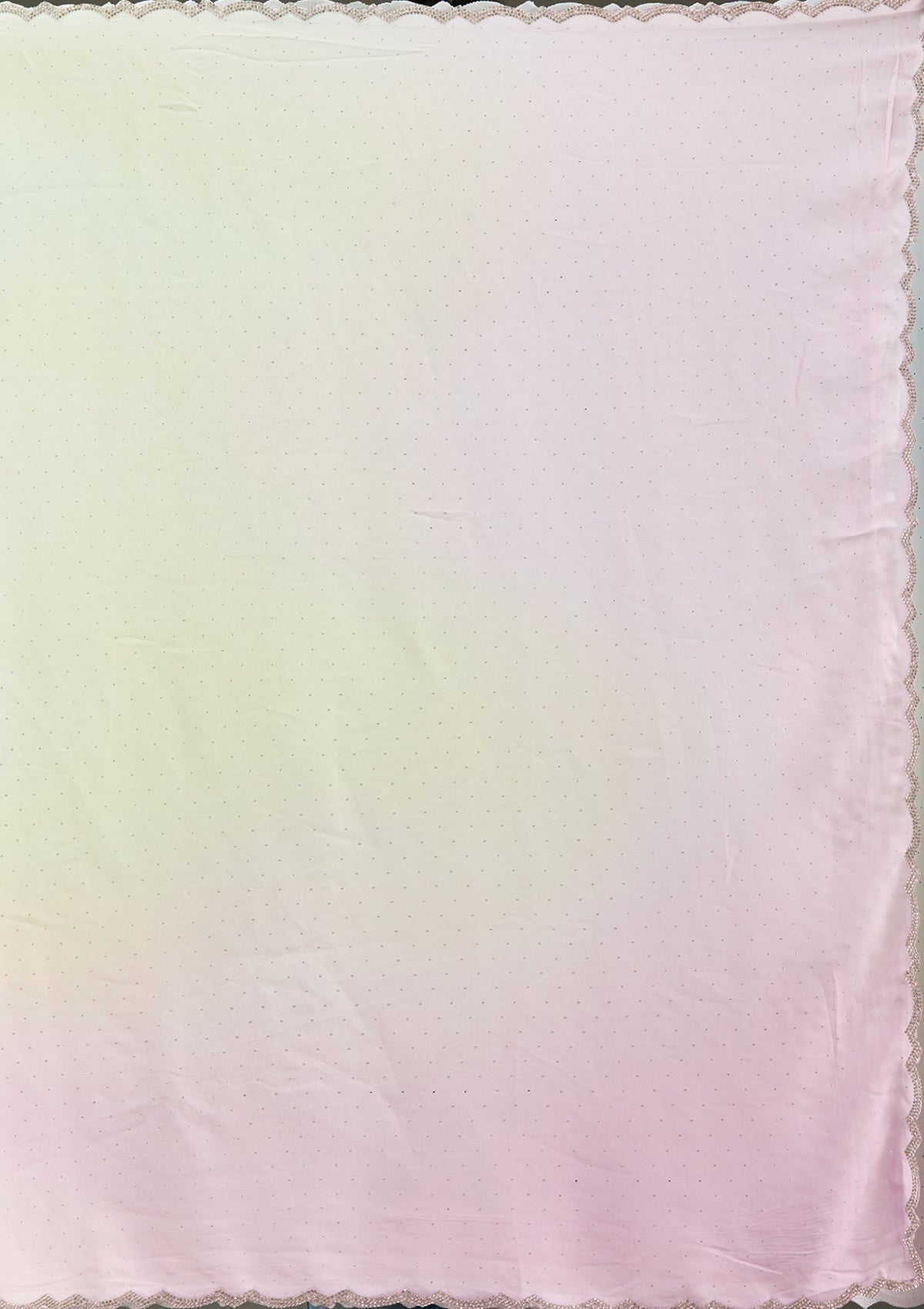 Lavender Stonework (Silver) Satin Saree-Koskii
