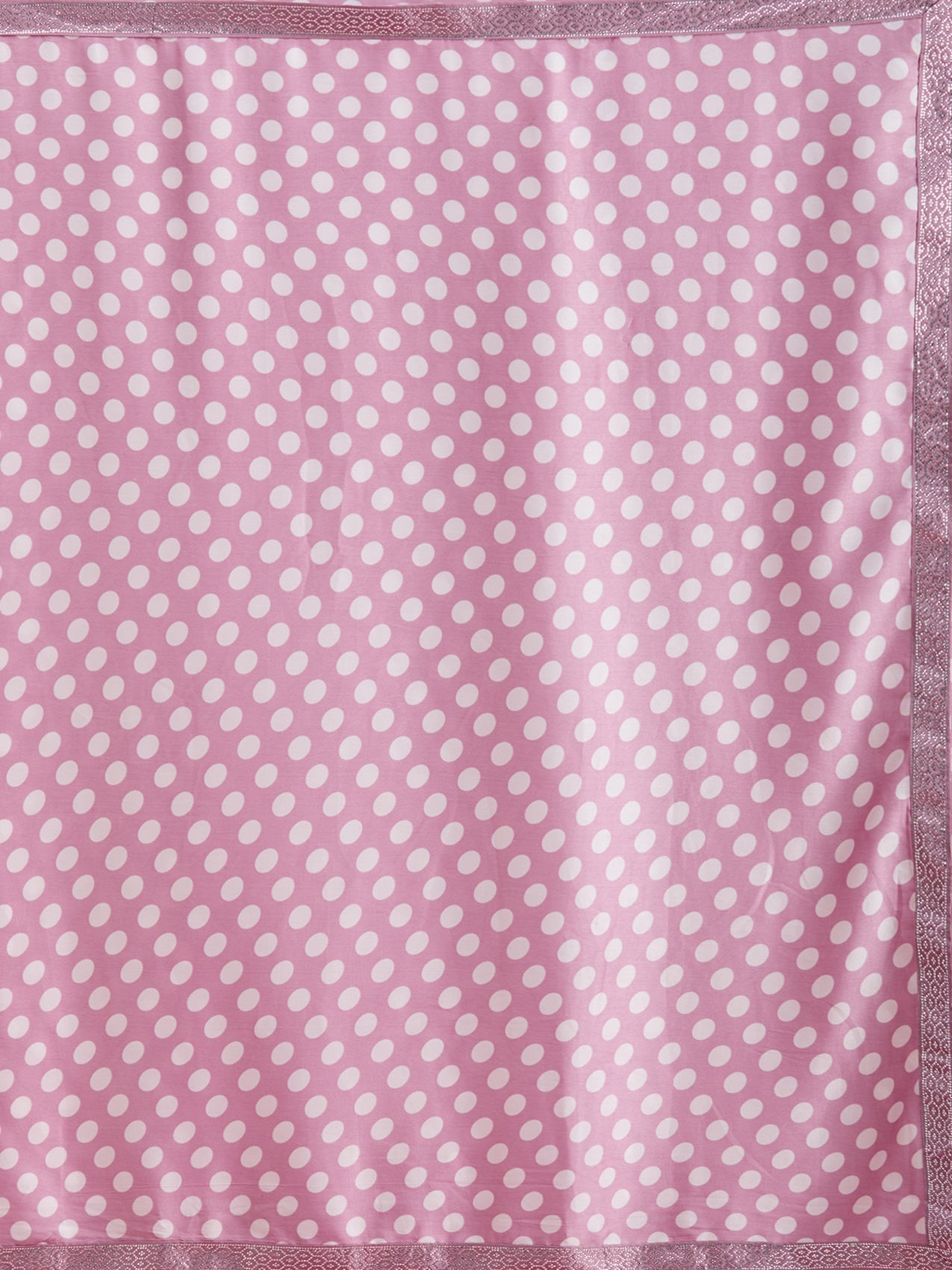 Mauve Stonework (Silver) Satin Saree-Koskii