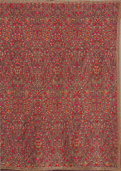 Copper Kashmiri Tissue Saree-Koskii