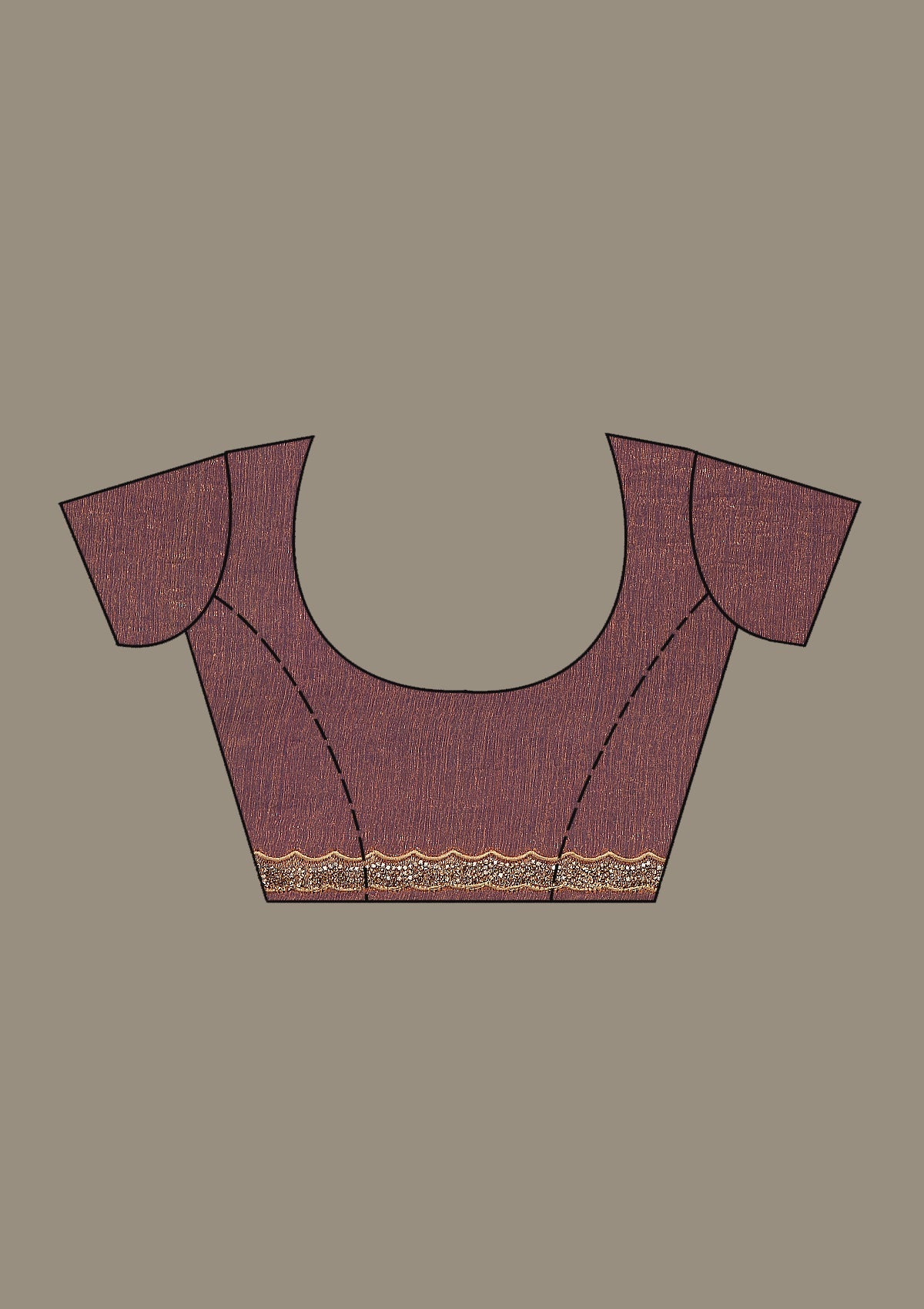 Copper Kashmiri Tissue Saree-Koskii