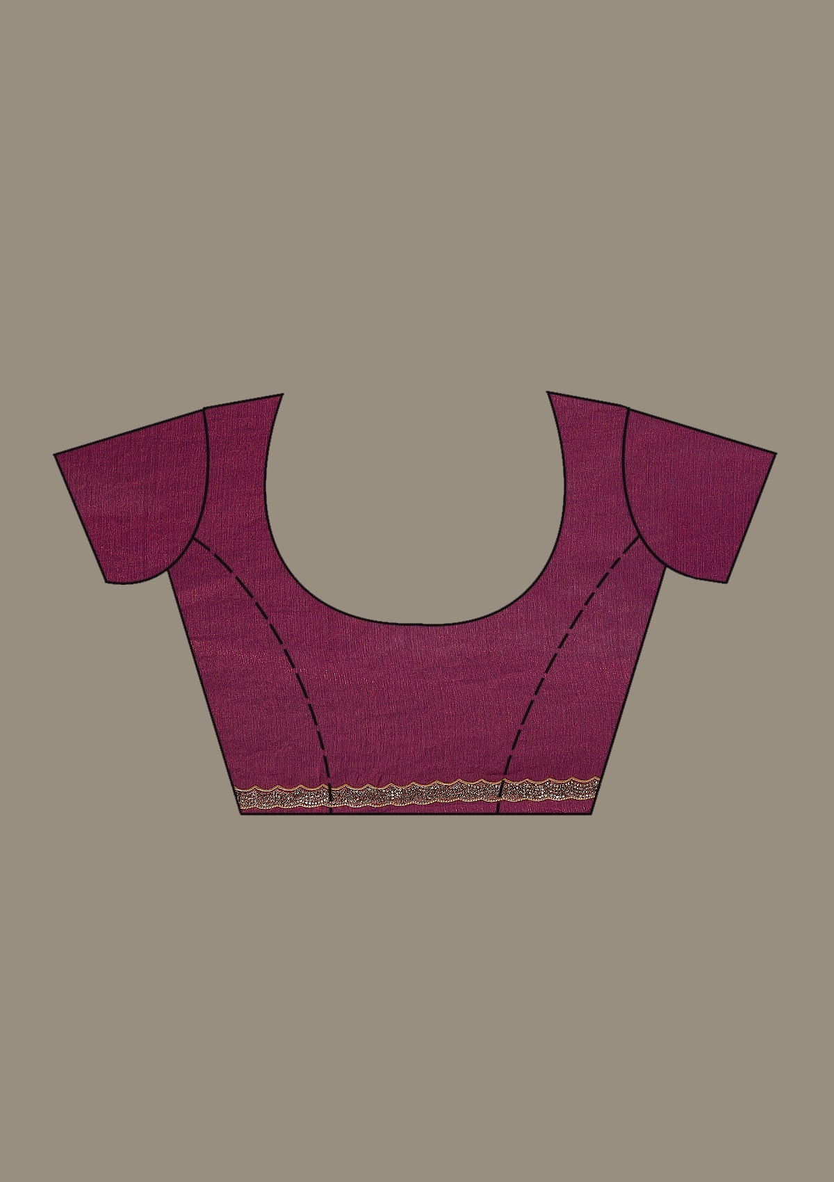 Wine Kashmiri Tissue Saree-Koskii