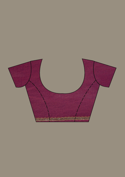 Wine Kashmiri Tissue Saree-Koskii