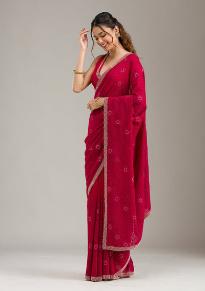 Multi Threadwork Linen Unstitched Salwar Suit-koskii