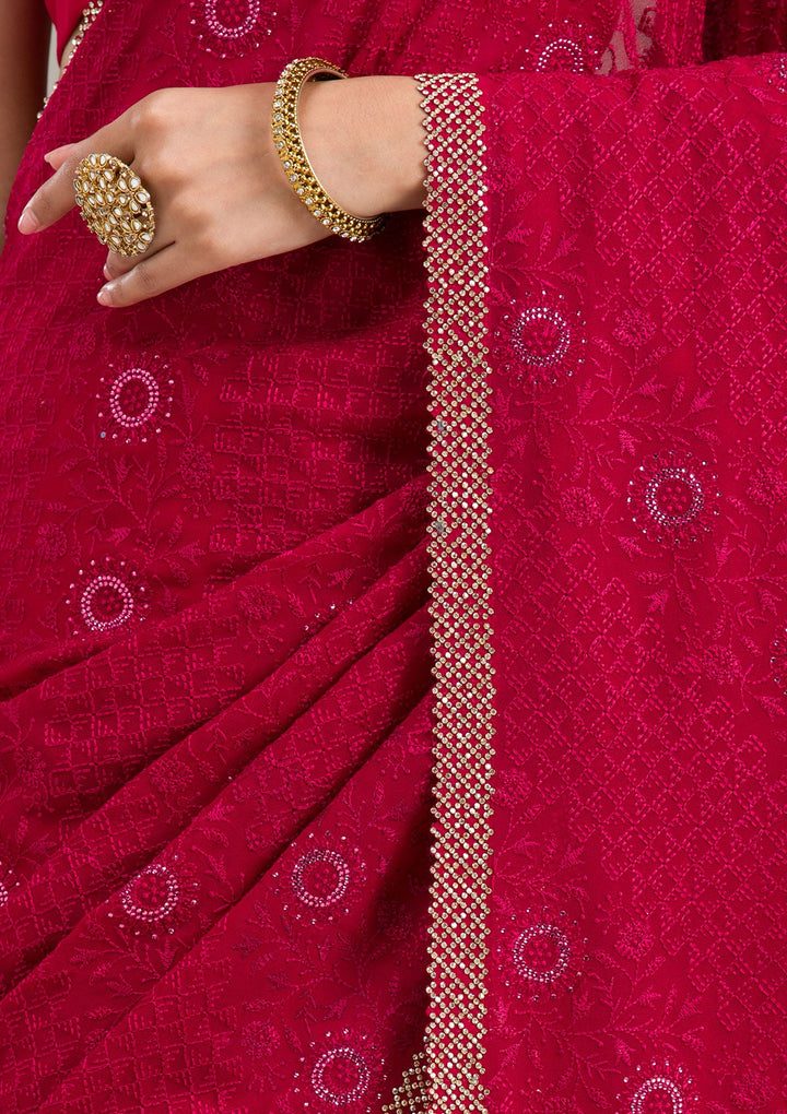 Multi Threadwork Linen Unstitched Salwar Suit-koskii