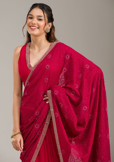 Beige Zariwork (Gold) Chanderi Unstitched Salwar Suit-koskii