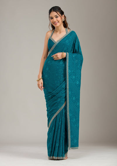 Multi Zariwork (Gold) Linen Unstitched Salwar Suit-koskii