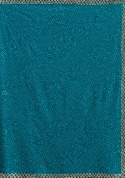 Multi Zariwork (Gold) Linen Unstitched Salwar Suit-koskii