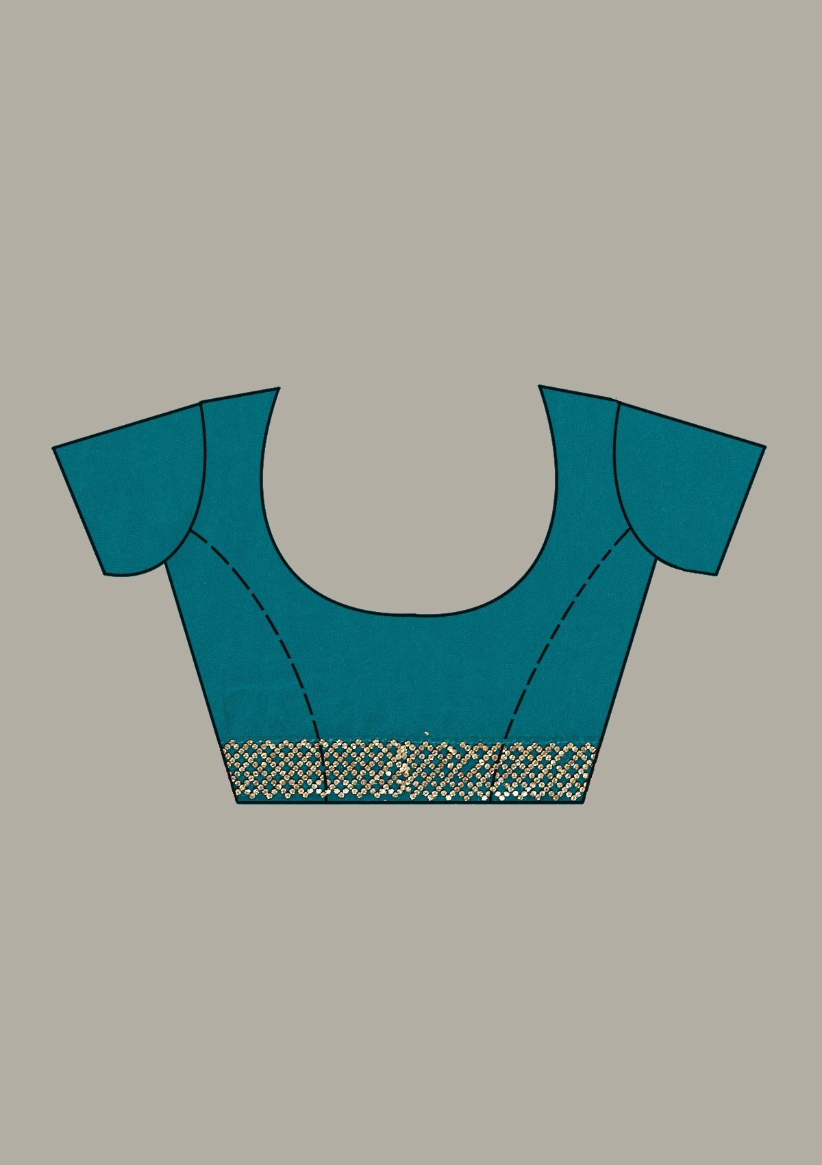 Sky Blue Zariwork (Gold) Cotton Unstitched Salwar Suit-koskii