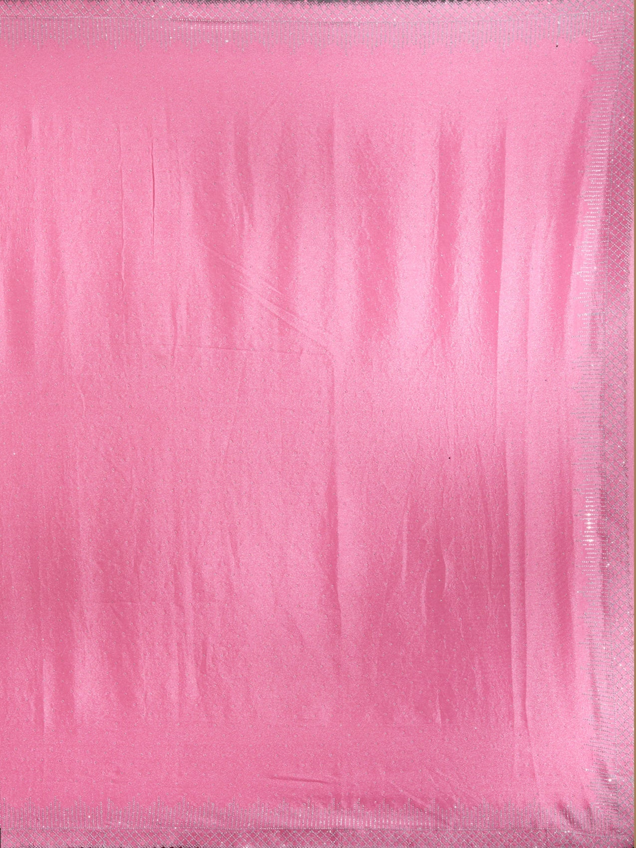 Pink Stonework (Silver) Satin Saree-Koskii