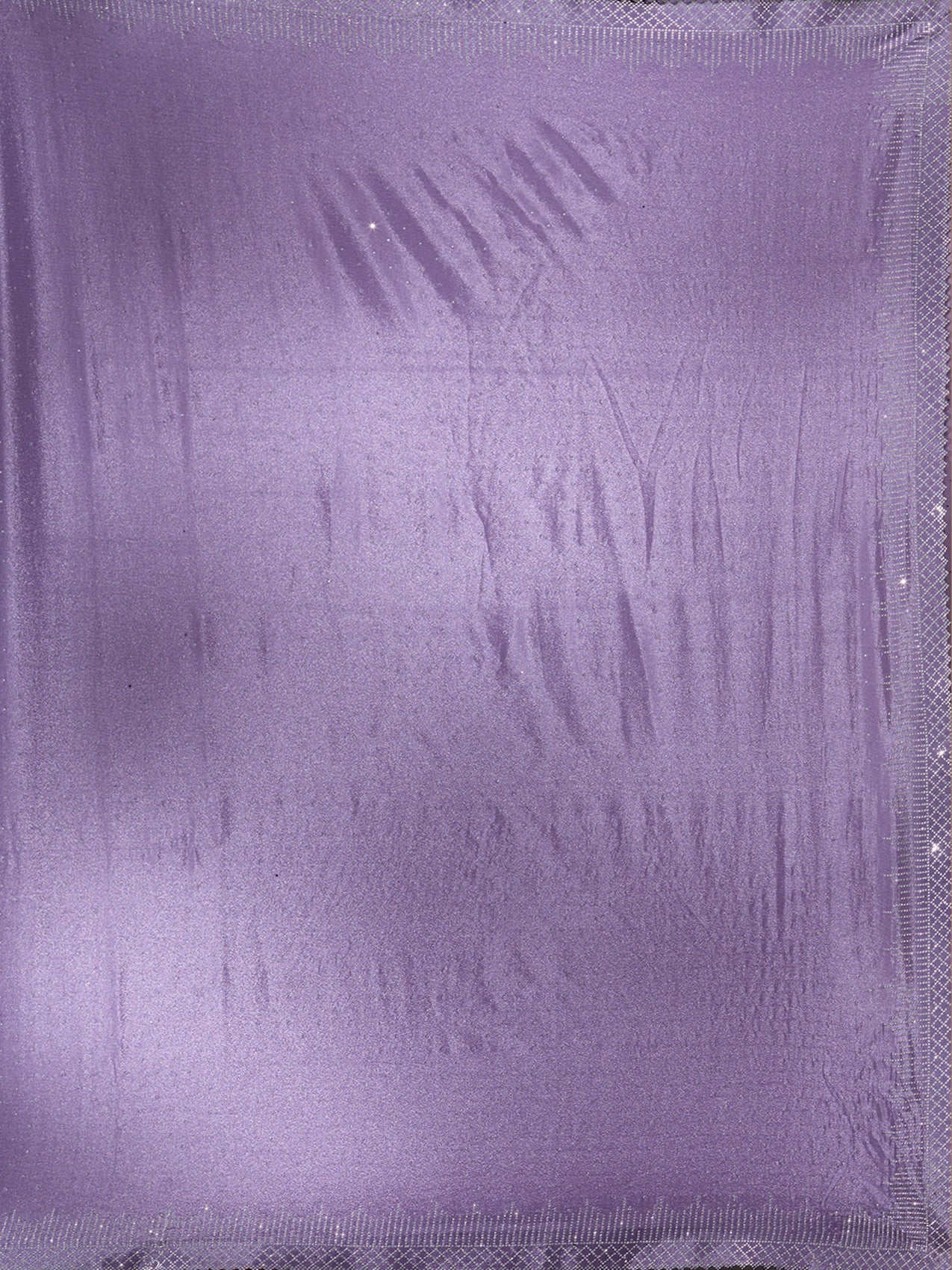 Violet Stonework (Silver) Satin Saree-Koskii