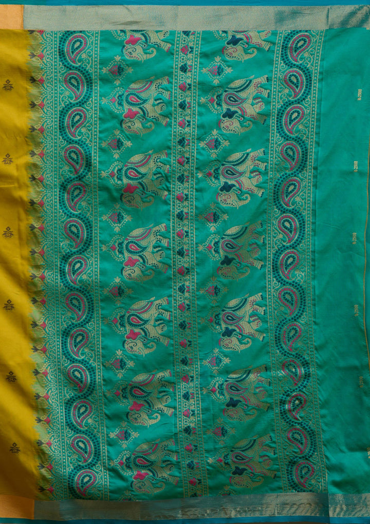 Mehendi Printed Art Silk Silk_Saree-koskii