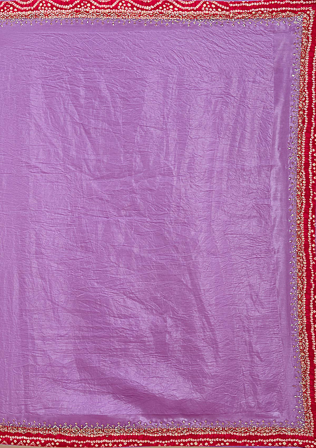 Lavender Printed Satin Saree-koskii