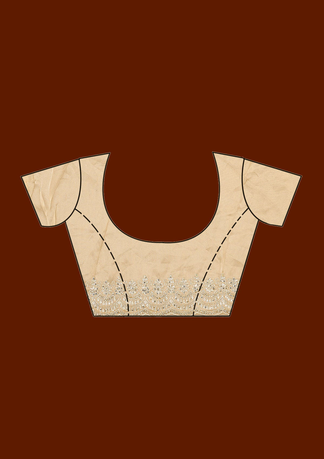 Gold Cording Tissue Saree-koskii