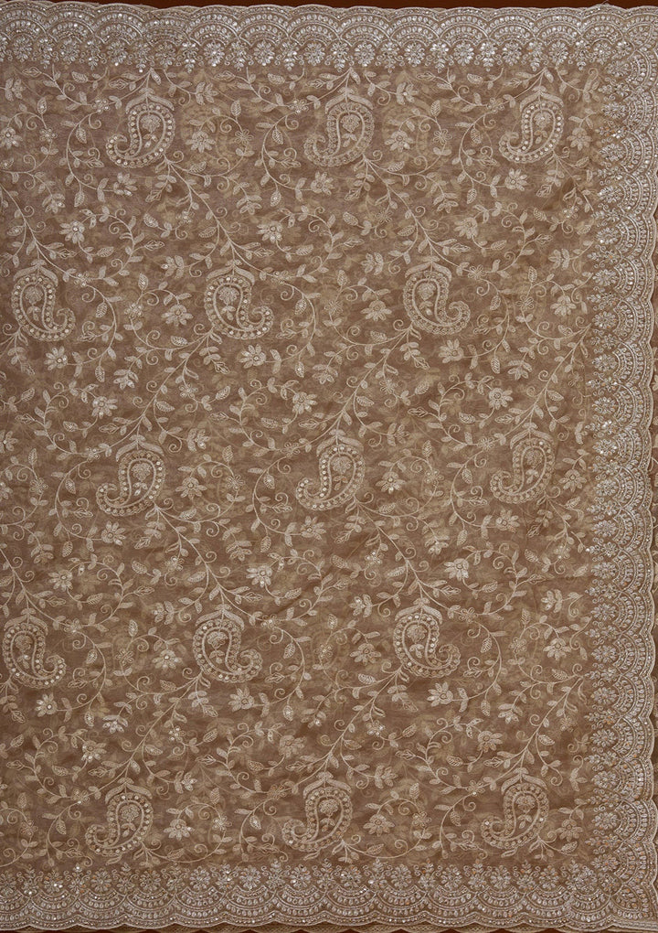 Gold Cording Tissue Saree-koskii