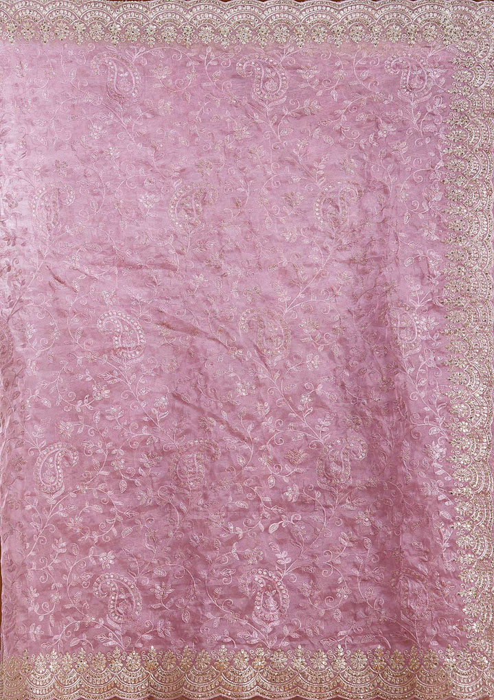 Lavender Cording Tissue Saree-koskii