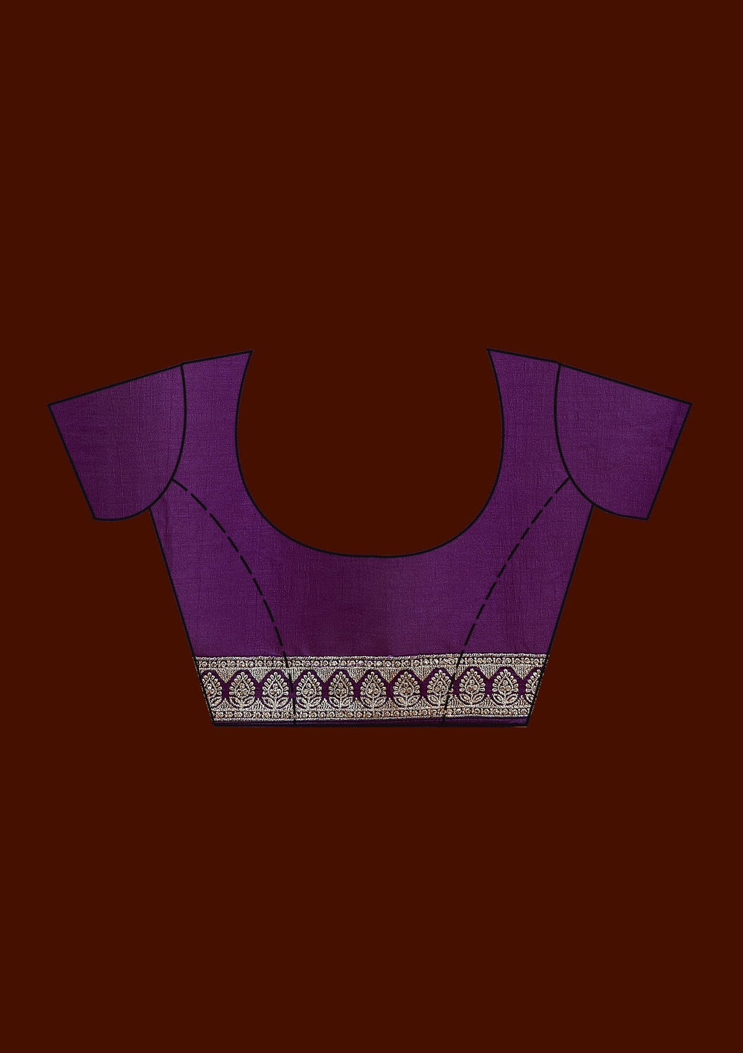 Purple Zariwork (Silver) Soft Raw Silk Saree