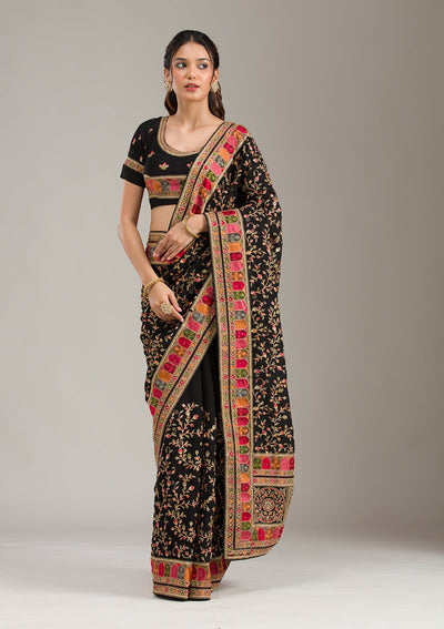 Dark Lavender Zariwork (Gold) Tissue Readymade Salwar Suit-koskii