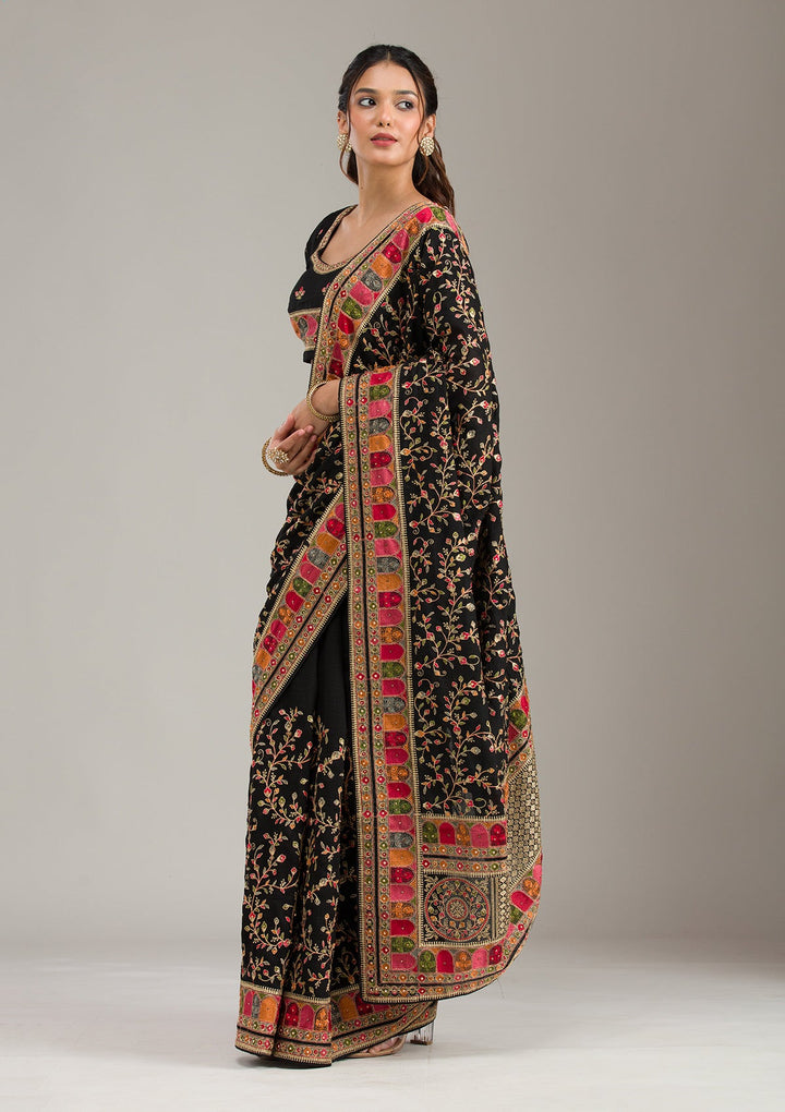 Dark Lavender Zariwork (Gold) Tissue Readymade Salwar Suit-koskii