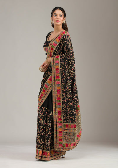 Dark Lavender Zariwork (Gold) Tissue Readymade Salwar Suit-koskii