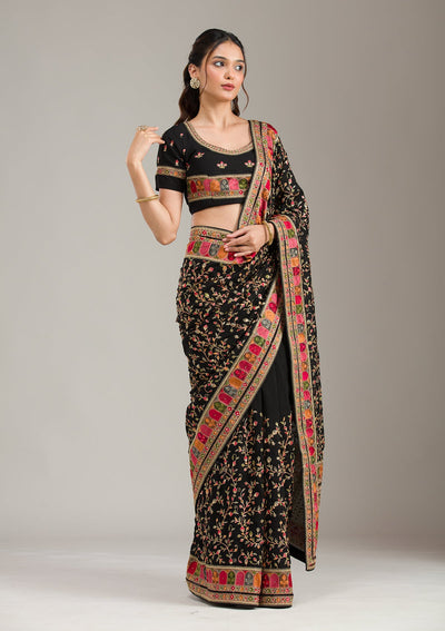 Magenta Pink Sequins Soft Raw Silk Readymade Salwar Suit-koskii