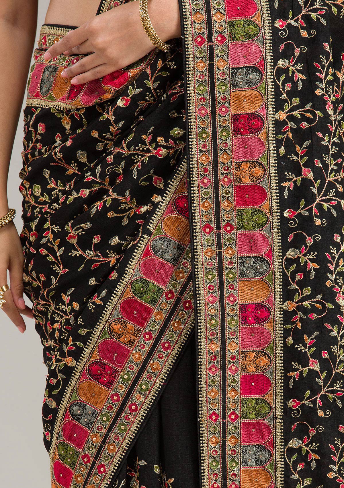 Dark Lavender Zariwork (Gold) Tissue Readymade Salwar Suit-koskii