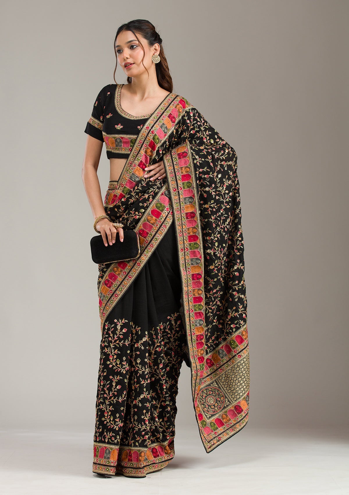 Magenta Pink Sequins Soft Raw Silk Readymade Salwar Suit-koskii