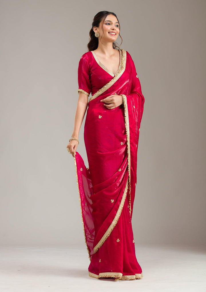Sky Blue Mirrorwork Soft Raw Silk Readymade Lehenga-koskii