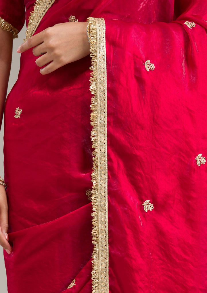 Sky Blue Pearlwork Net Readymade Lehenga-koskii