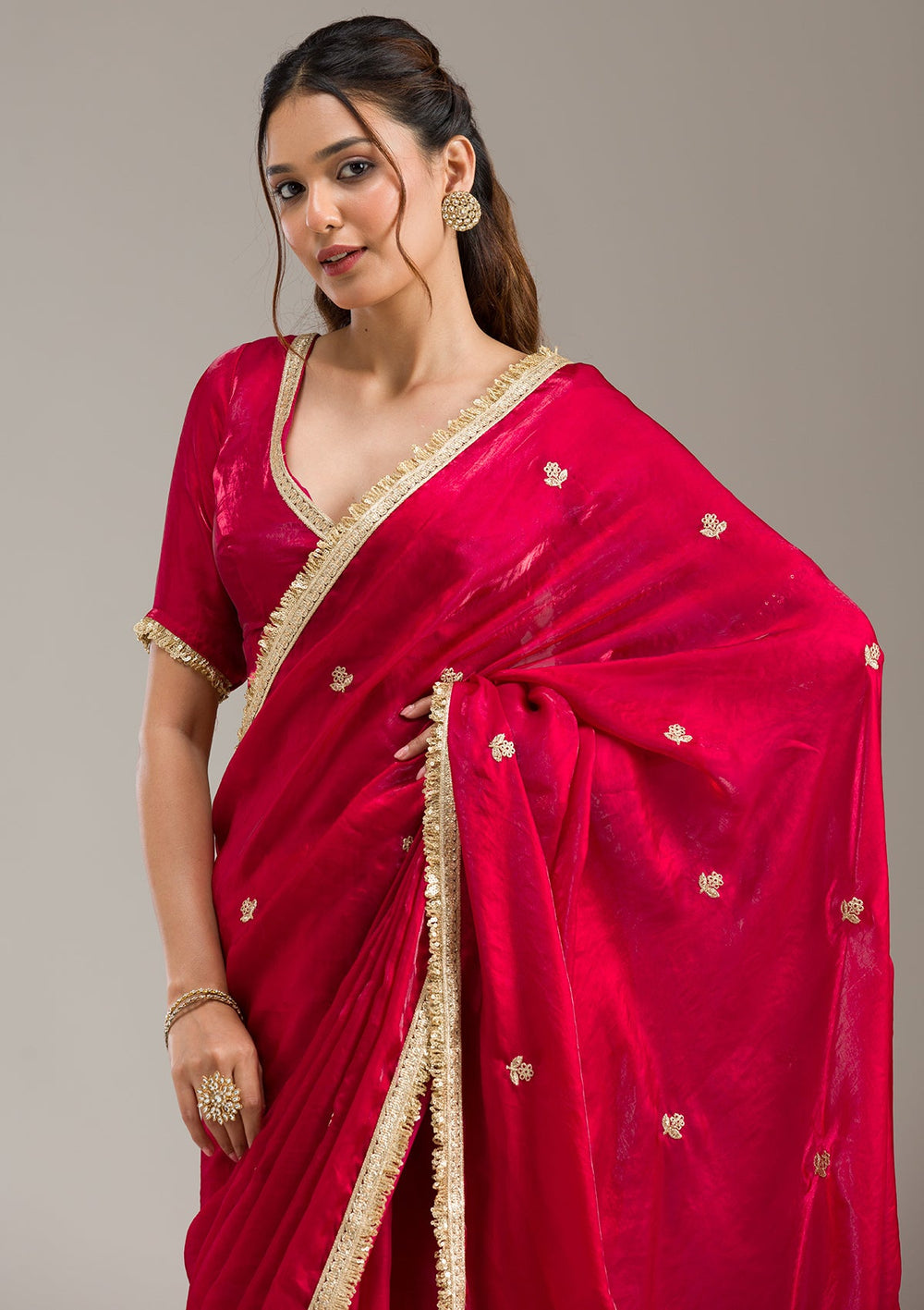 Sky Blue Mirrorwork Soft Raw Silk Readymade Lehenga-koskii