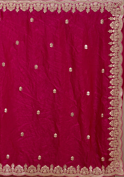 Rani Pink Gotapatti Tissue Saree-koskii