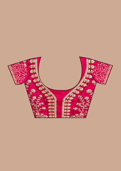 Rani Pink Gotapatti Tissue Saree-koskii