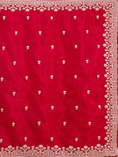 Red Cording Tissue Saree-koskii