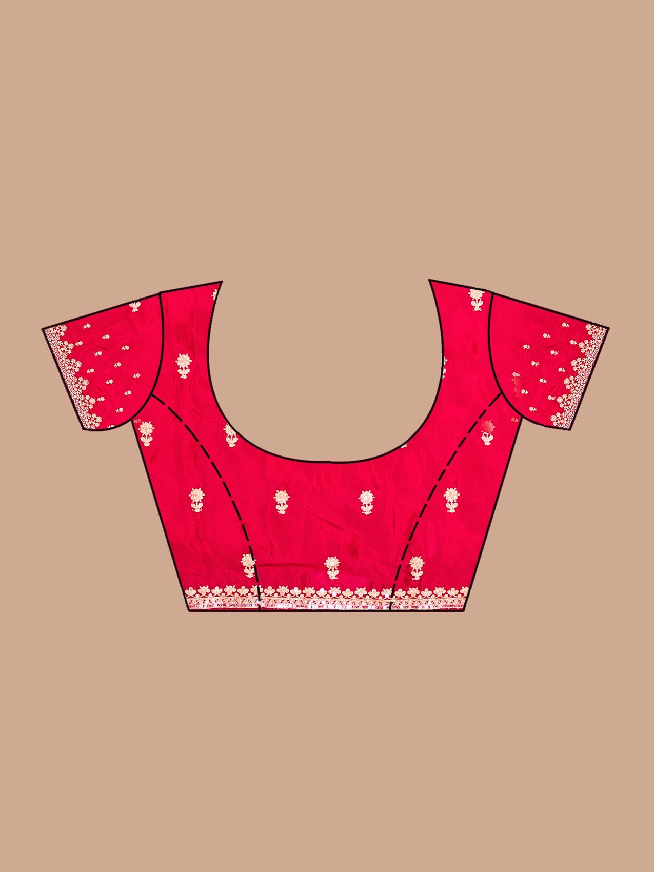 Red Cording Tissue Saree-koskii