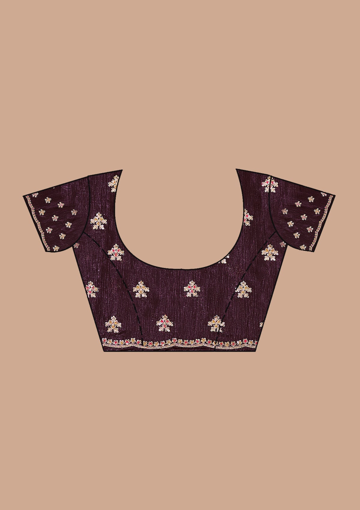 Purple Cording Georgette Saree-koskii