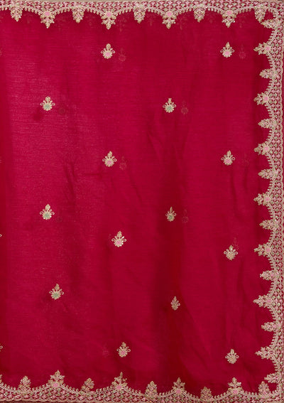 Rani Pink Cording Tissue Saree-koskii