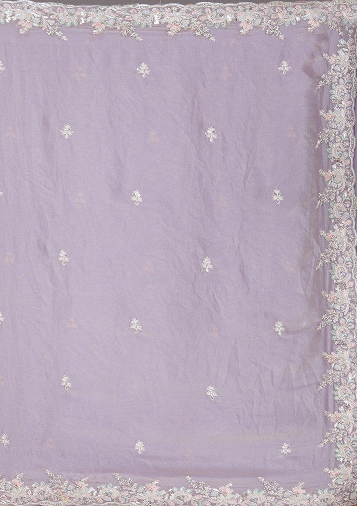Lavender Gotapatti Satin Saree_koskii