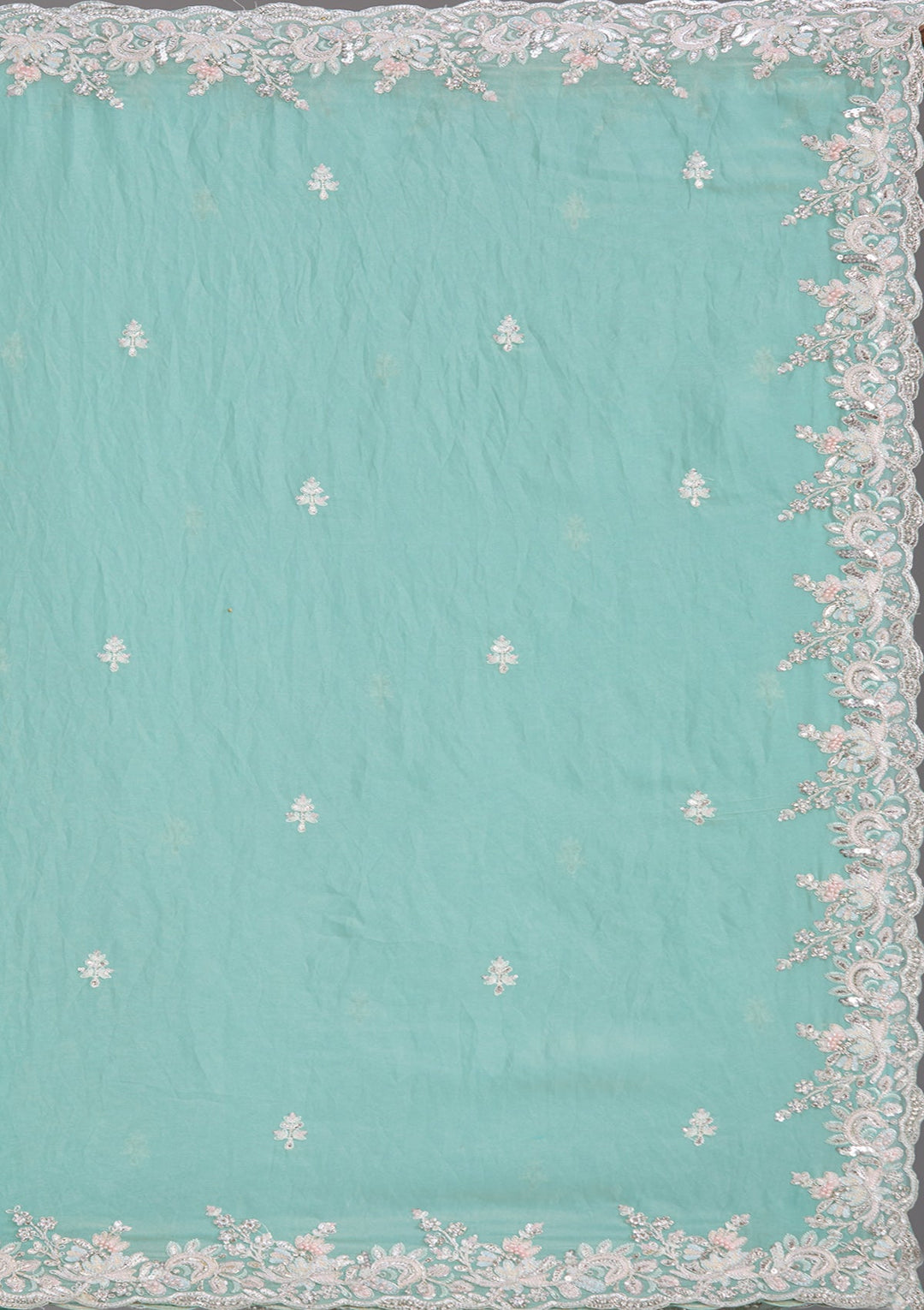 Pista Green Gotapatti Satin Saree_koskii