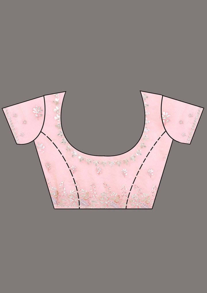 Baby Pink Gotapatti Satin Saree_koskii