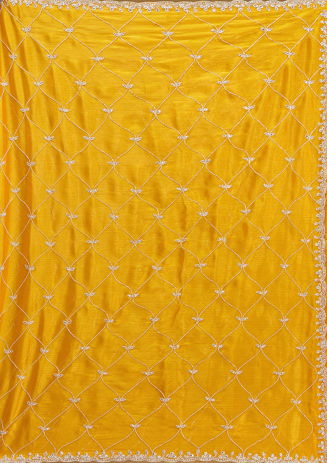 Yellow Cutdana Tissue Saree