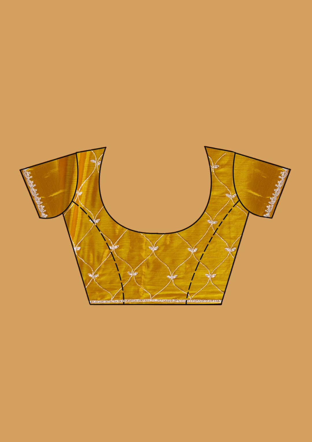 Yellow Cutdana Tissue Saree