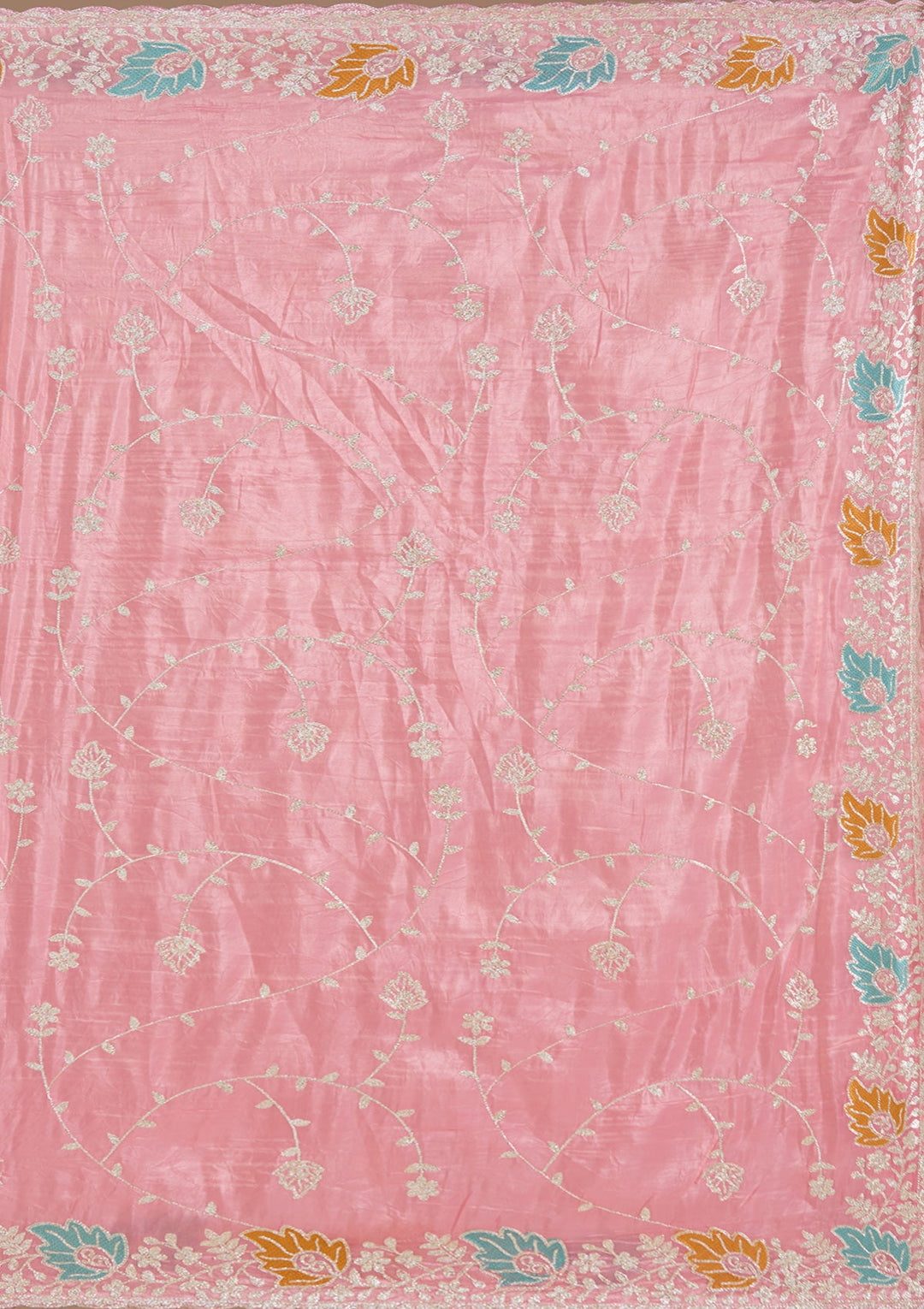 Onion Pink Gotapatti Organza Saree_koskii