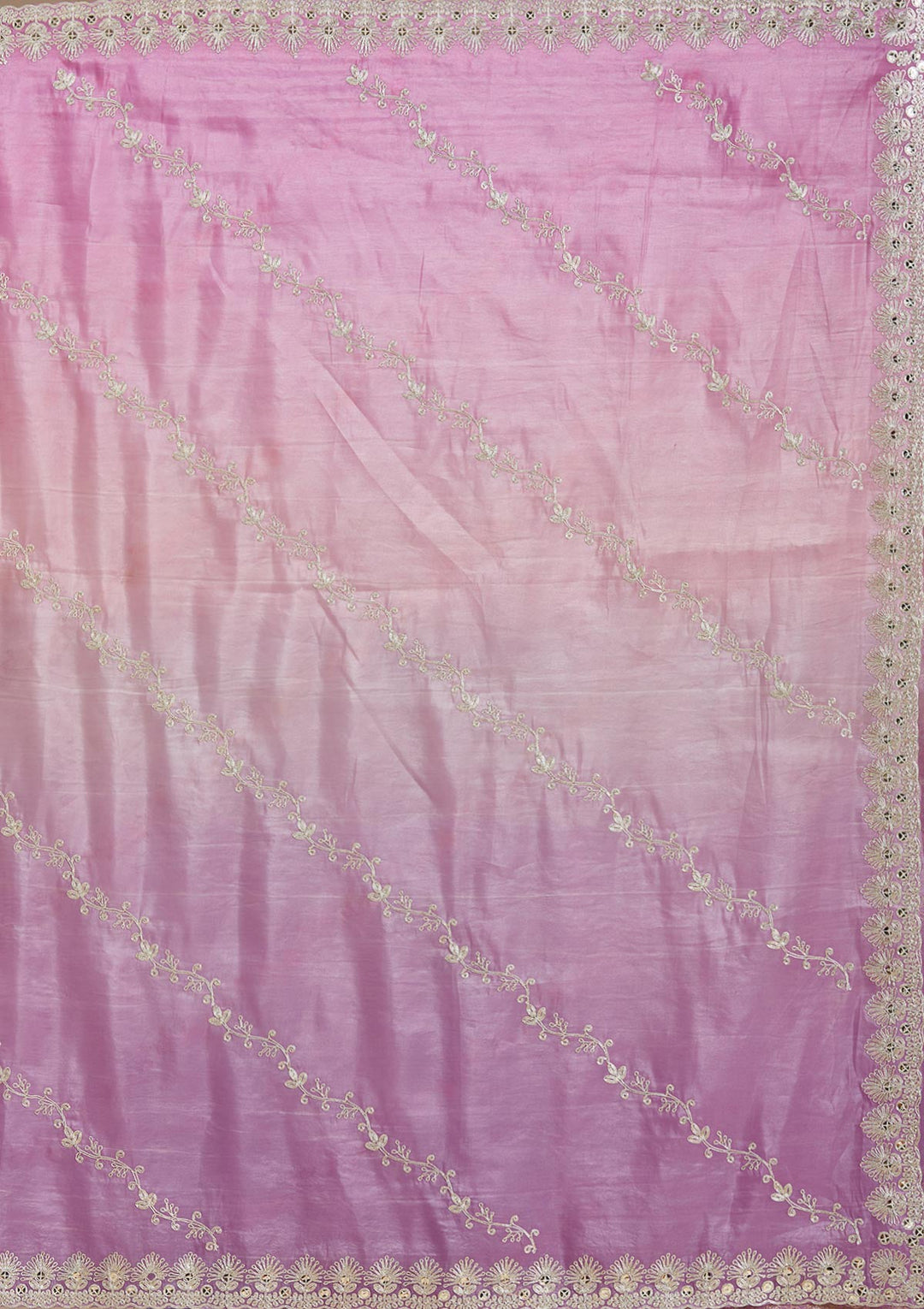 Lavender Gotapatti Crepe Saree-Koskii