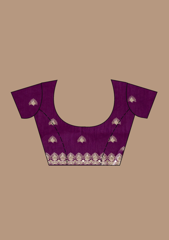 Lavender Gotapatti Crepe Saree-Koskii