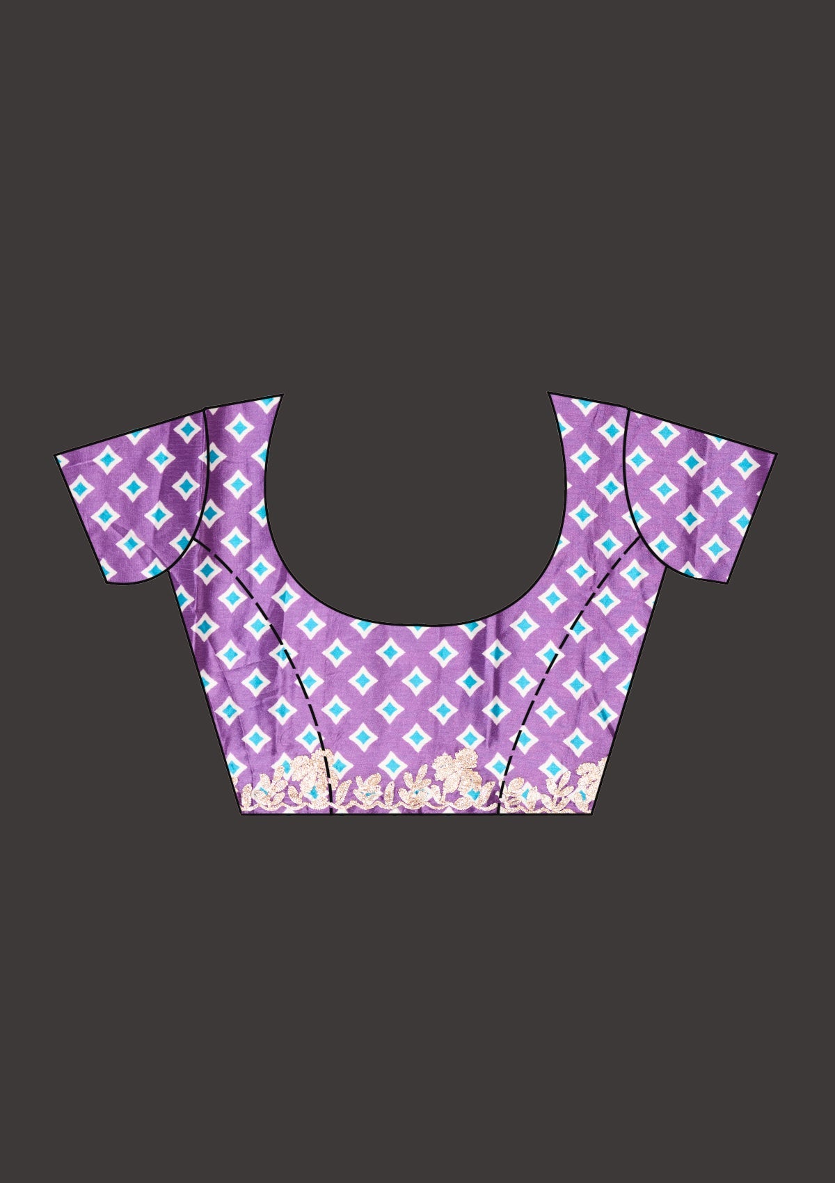 Purple Gotapatti Crepe Saree-koskii