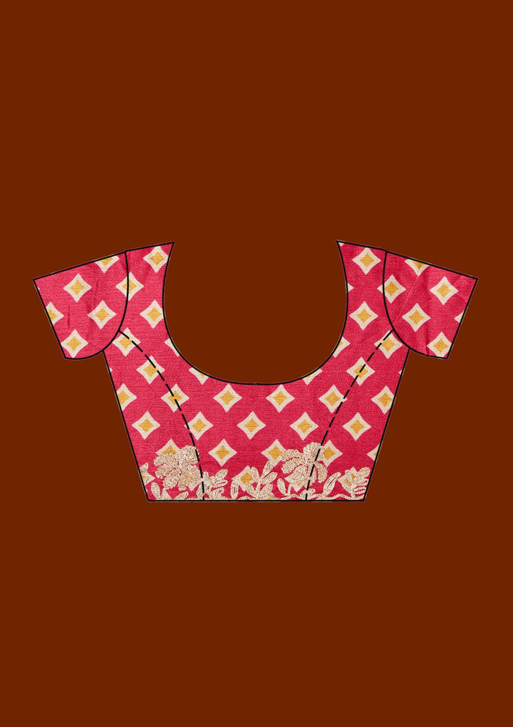 Rani Pink Gotapatti Crepe Saree-Koskii