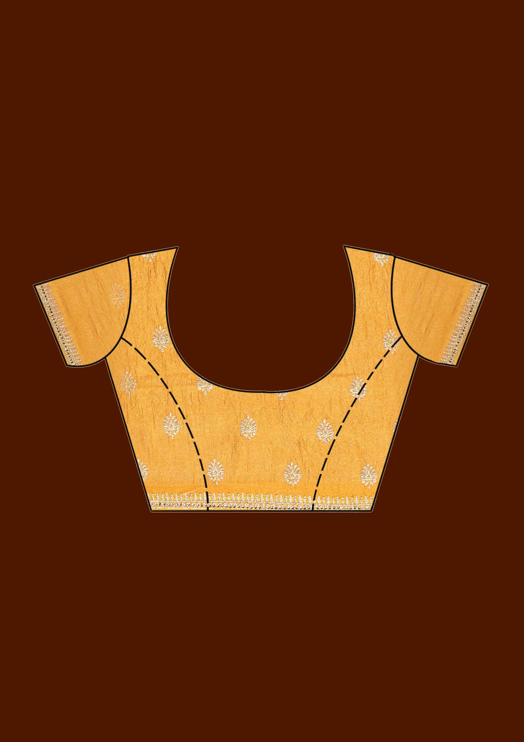 Mustard Zariwork (Gold) Soft Raw Silk Saree-koskii