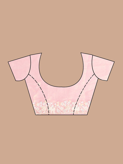 Mauve Pearlwork Tissue Saree-koskii