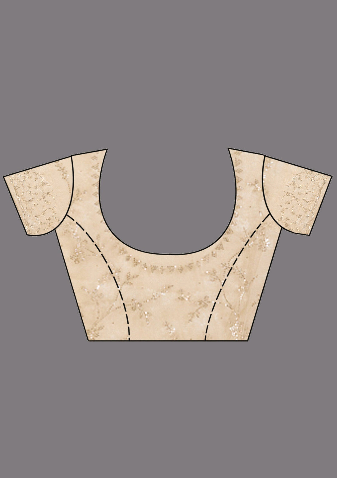 Gold Stonework (Gold) Tissue Saree_koskii
