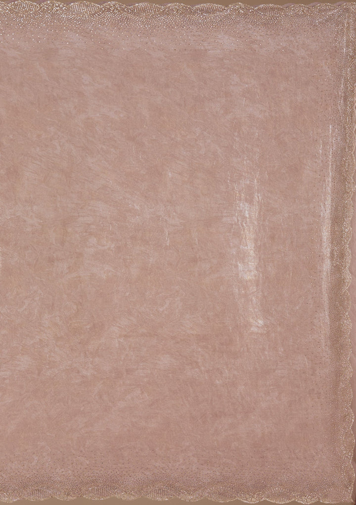 Mauve Stonework (Gold) Tissue Saree_koskii